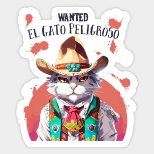 el gato peligroso Sticker